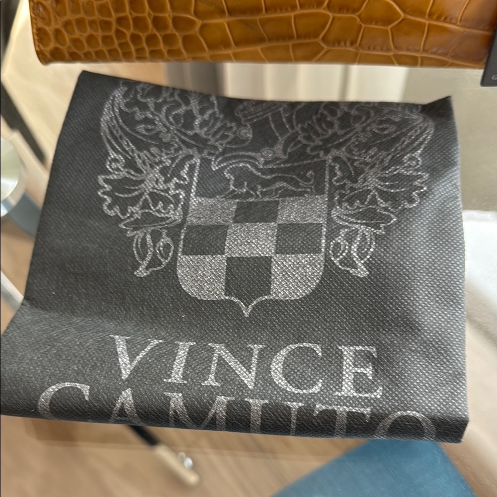 Vince Camuto Gold Tan Satchel with Crocodile Texture - Picture 5 of 13